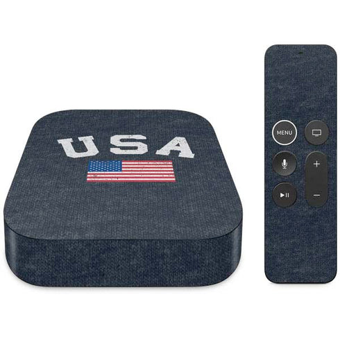 USA with American Flag Apple TV Skin